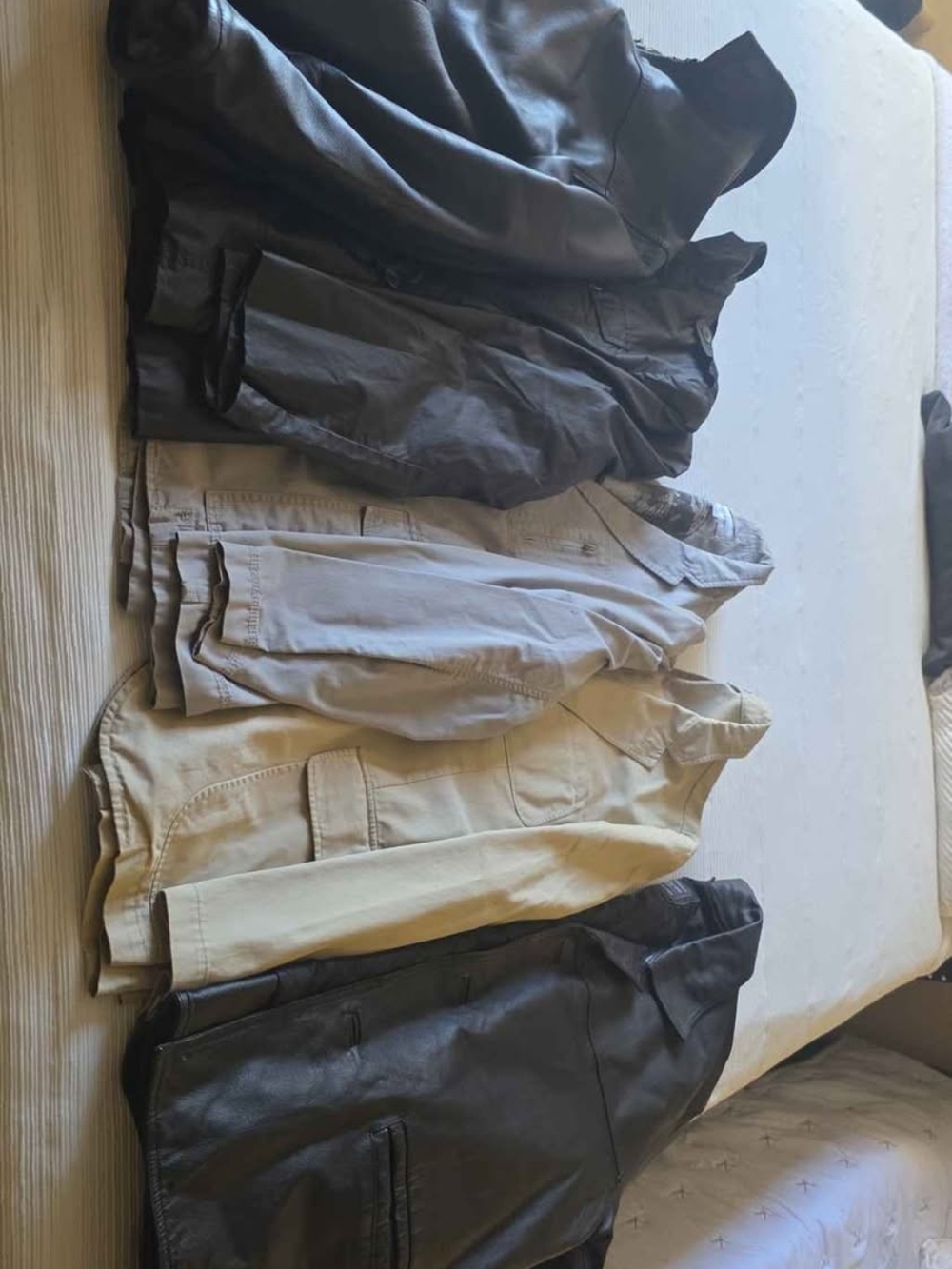 Men's Casual Pants - Beige and Light Gray, Pair Black All$50